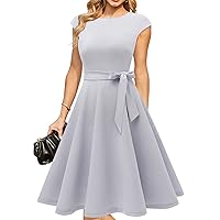 DRESSTELLS Women's Cocktail Dresses 2024 Modest Wedding Guest Dress, Graduation Prom & Bridesmaid