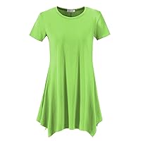 Topdress Women's Loose Fit Swing Shirt Casual Tunic Top For Leggings