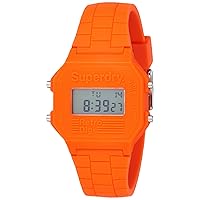 Superdry Herren Digital Quarz Uhr mit Silikon Armband SYGSYG201O