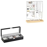 Jewelry Stand Bundle with 6 Slots Watch Box
