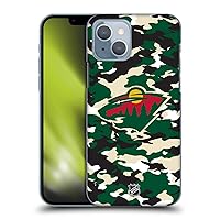 Head Case Designs Officially Licensed NHL Camouflage Minnesota Wild Hard Back Case Compatible with Apple iPhone 14