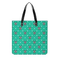 Beautiful Raccoons Printed Tote Bag for Women Fashion Handbag with Top Handles Shopping Bags for Work Travel