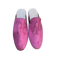Moroccan Handmade Slippers || Leather Unisex Babouches || Babouche Shoes || Moroccan Babouche Dyed With Natural Colour