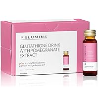 Beauty Glutathione Drink- Helps Reduce Visibility of Dark Spots, Brightens and Firms Skin, Boosts Skin Collagen Content, Increases Skin Moisture - Pomegranate Flavor Ten 50mL Drinks