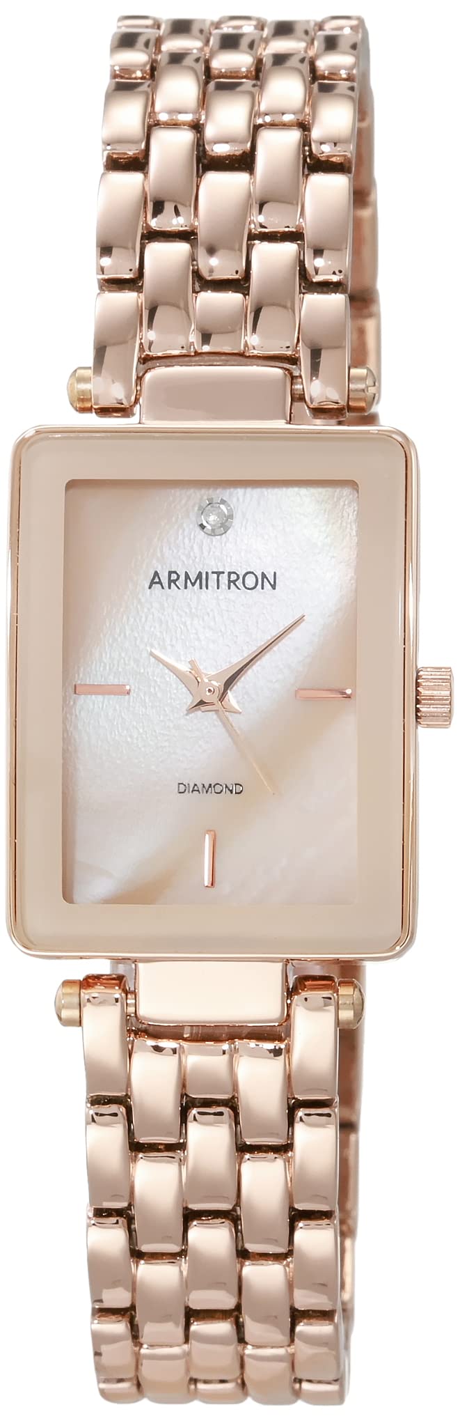 Armitron Women's Rectangular Genuine Diamond Dial Bracelet Watch, 75/5769