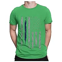 Men's Short Sleeve Tops Summer Simple 3D Digital Printing T-Shirt O-Neck Basic Shirt
