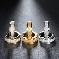 1 Pair Fashion Earrings Silver Color&Gold-Color Punk Rock Stainless Steel Small Hoop Earrings for Women Men Jewelry