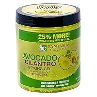 Fantasia IC Naturals Avocado & Cilantro Styling Gel - 20oz (3 Pack)