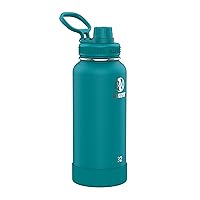 Takeya Actives 32 oz Vacuum Insulated Stainless Steel Water Bottle with Spout Lid, Premium Quality, Mystic Blue
