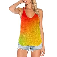 niucta Womens Athletic Tank Tops 2022 Sexy Summer Clothes American Flag Henley Button Basic Camis Cotton Shirts