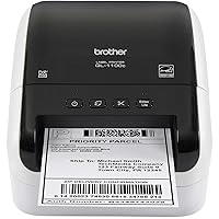 Brother QL-1100C Wide Format Wired Professional Monochrome Postage and Barcode Direct Thermal Label Printer, Black and White - Print via USB - 4