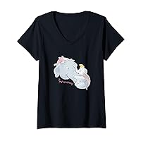 Womens Disney Dumbo and Mother Best Mom Ever Birthday Mother’s Day V-Neck T-Shirt