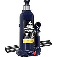 BIG RED 4 Ton (8,000 LBs) Torin Welded Hydraulic Car Bottle Jack for Auto Repair and House Lift, Blue, AT90403UR