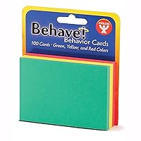 Hygloss Products Behavior Cards - Motivational for Students & Kids - Red, Yellow & Green Incentive Cards for Classroom - Pocket Chart Cards - 3