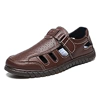 Men Business Working Sandals Man Summer Office Breathable Loafers Walking Slip-on Casual Shoes