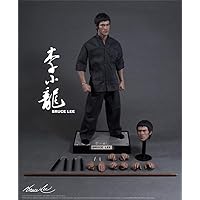 1/6 Bruce Lee Head Sculpt 8.0 open mouth w/ hands for Hot Toys Phicen M32 ❶USA❶ 