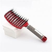 Styling Hair Brush for Hair Textured, Hair Brush Hair Comb Curved Hair Styling Hairbrush Thick Hair Massage Brush Hair Bush Comb Travel Comb (Color : Red)