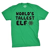 World's Tallest Elf T Shirt Funny Sarcastic Christmas Tee for Holiday Party