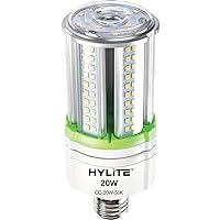 20W High Performance LED Omni-Cob Lamp, 360º, (~100W HID), 50K, 3000 lm, 100~277V for Commercial Industrial Lighting Warehouse High Bay Light Fixture Garage Workshop, White