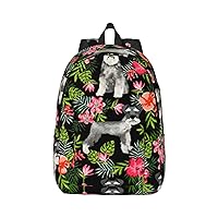 Schnauzer Large Capacity Backpack, Men'S And Women'S Fashionable Travel Backpack, Leisure Work Bag,