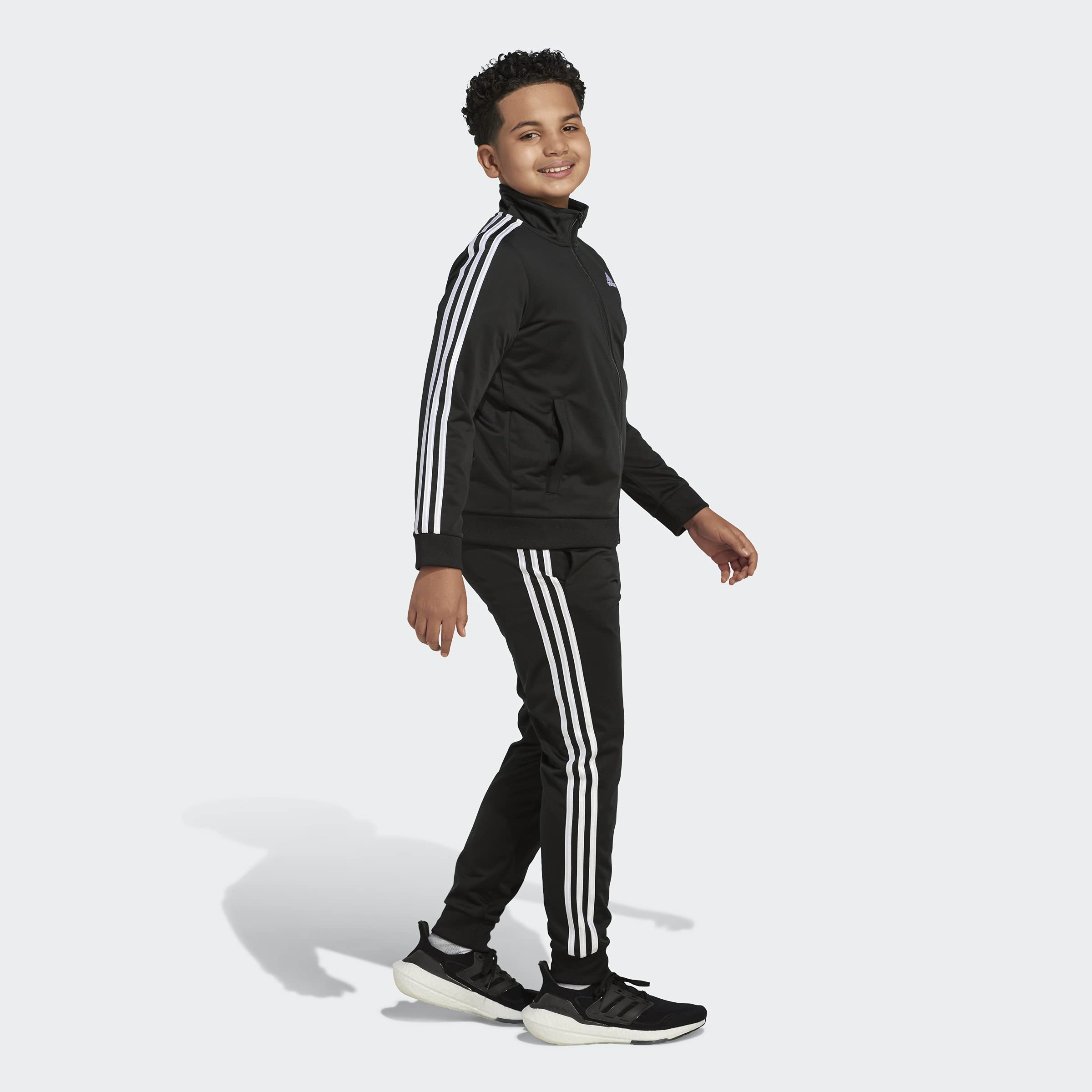 adidas Boy's Zip Front Iconic Tricot Jacket