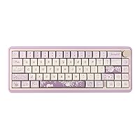 EPOMAKER CIDOO Nebula 65% Mechanical Keyboard, VIA Programmable Gaming Keyboard， Bluetooth/2.4Ghz /Type-C Wired Wireless Keyboard, NKRO, with Rotary Knob for Win/Mac (Purple)