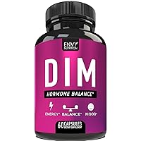 DIM Supplement- Estrogen Supplement for Women and Men - Estrogen for Women Metabolism, Menopause Relief, Energy & Mood Diindolylmethane - 60 Day Supply - 60 DIM Capsules