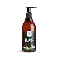 NUTRIGLOW Natural's Bamboo Charcoal Face Wash For Deep Exfoliation Blackheads Removal Acne Prone & Oily Skin Treatment Clears Clogged Pores, Fresh Glowing Natural Looking Skin, 5.07 Fl Oz