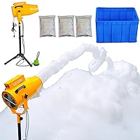 Party Foam Machine, Pool Water Toys for Kids & Adults, Foam Cannon With 3pcs Foam Granules and Water Tank, Holiday & Birthday Girls & Boys, Business Celebrations, Outdoor Party Events (Yellow)