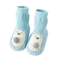 Sock Shoes Toddler Cute Children Toddler Shoes Autumn and Winter Boys and Girls Floor Socks Shoes Flat Black Shoes B