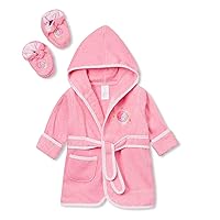Spasilk 100% Cotton Hooded Terry Bathrobe with Booties Baby One Size Gifts — Shower