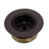 Westbrass D220-12 Midget Duo Bar and Laundry Sink Drain Assembly with Post Style Strainer Grid Cover, Oil Rubbed Bronze