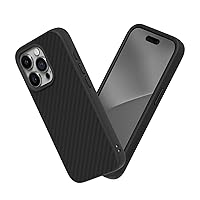 RhinoShield Case Compatible with [iPhone 15 Pro] | SolidSuit - Shock Absorbent Slim Design Protective Cover with Premium Matte Finish 3.5M / 11ft Drop Protection - Carbon Fiber