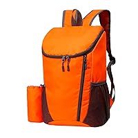 Custom Outside Bag Water Proof Foldable Light Bag Outdoor Portable Solid Sports Backpack For Hiking Traveling 2023 (Orange, One Size)