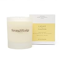 London Light Mandarin and Vetivert Soy Wax Candle - Fresh Citrus, Spicy Warm Aroma - 100% Pure Essential Oils from Around The Globe - Natural, Vegan, Cruelty Free - 7.76oz