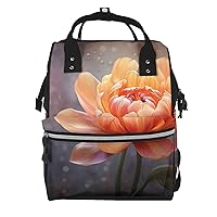 Flower Bloom Print Diaper Bag Multifunction Laptop Backpack Travel Daypacks Large Nappy Bag