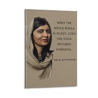 RCIDOS Malala Yousafzai Quote Poster (6) Canvas Painting Posters And Prints Wall Art Pictures for Living Room Bedroom Decor 20x30inch(50x75cm) Frame-style