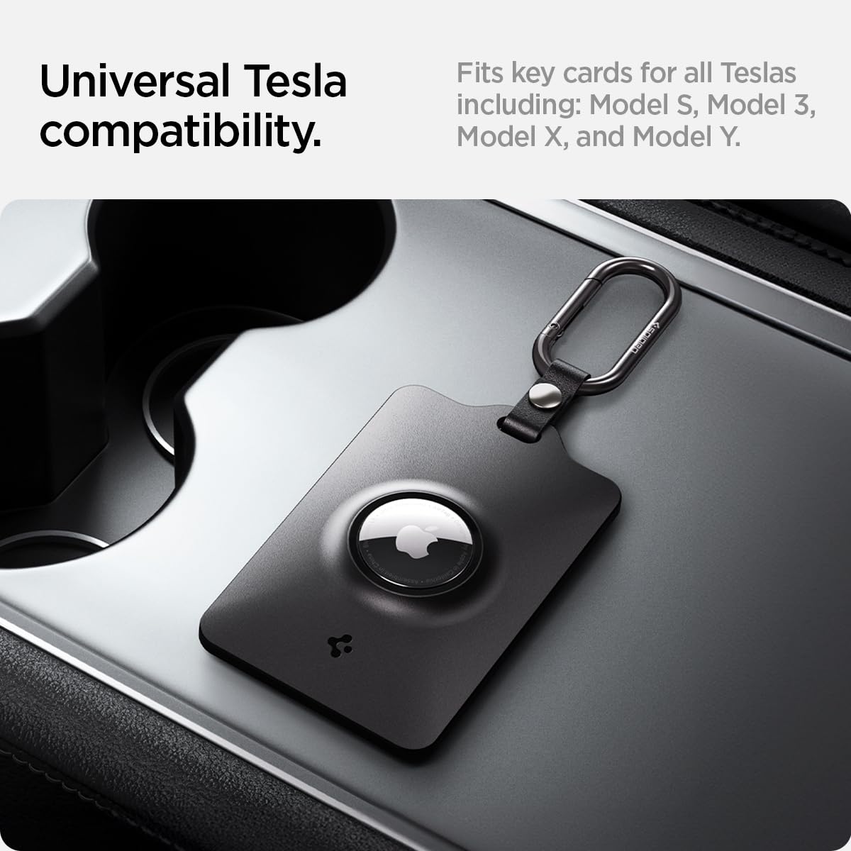 Spigen Air Fit Card Holder Case Designed for Tesla Key Cards and Airtag - 2 Pack