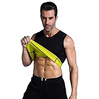 Mens Slimming Shaper Vest Hot Thermo Shapewear Exercise Workout Sauna Abdominal Trainer Body Fat Burner for Weight Loss