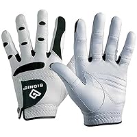 New & Improved 2X Long Lasting Bionic StableGrip Golf Glove - Patented Stable Grip Genuine Cabretta Leather, Designed by Orthopedic Surgeon!