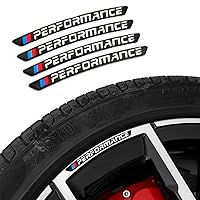 4PCS 3D Wheel hub Stickers Decorative Stickers M Sticker car Logo Badge Stickers Aluminum Alloy Material（Black）