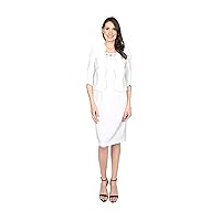 Maya Brooke Women's Scallop Egde Jacket Dress