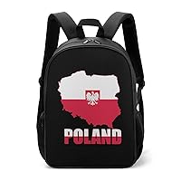 Poland Map Flag Unisex Laptop Backpack Lightweight Shoulder Bag Travel Daypack