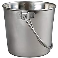 Heavy Stainless Steel Round Bucket, 1 Quart