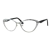 Womens Reading Glasses Magnified Readers Cateye Frame Spring Hinge