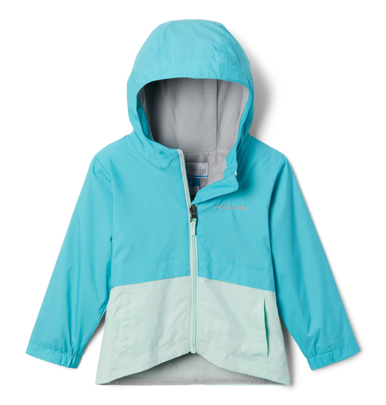 Columbia Toddler Girls Rain-Zilla Jacket, Geyser/Sea Ice, 4T