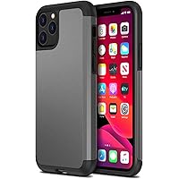 Case Designed for Apple iPhone 11 Pro Max Case (2019) (6.5-inch) Heavy Duty Protection/Shock Absorption/Dual Layer TPU/Rigid Back Armor/Scratch Resistant/Reinforced Corner Frame – Gunmetal