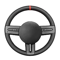 MEWANT Steering Wheel Cover for Ford Mustang 2005-2012 Hand-Stitched for Ford Car Steering Wrap
