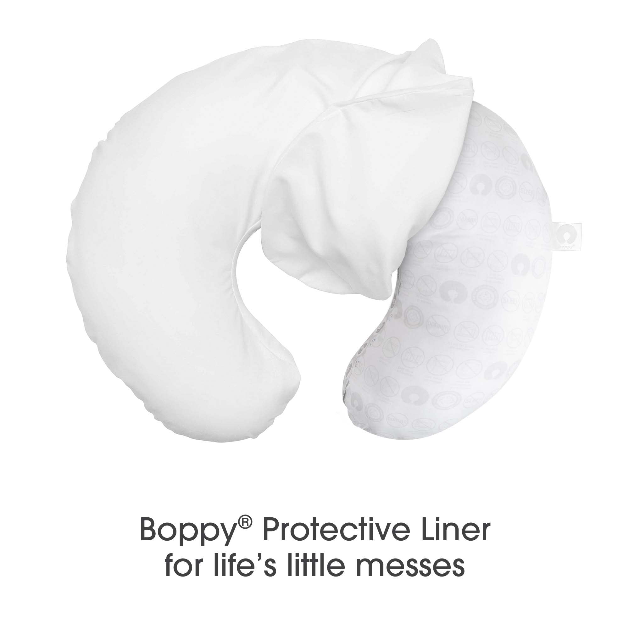 Boppy Original Support Nursing Pillow Protective Liner, Bright White, A Liner for Between Boppy Support and Cover, Machine Washable and Wipeable, Extends Time Between Washes, Liner Only
