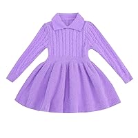 FKKFYY Solid Sweater Dresses for Girls